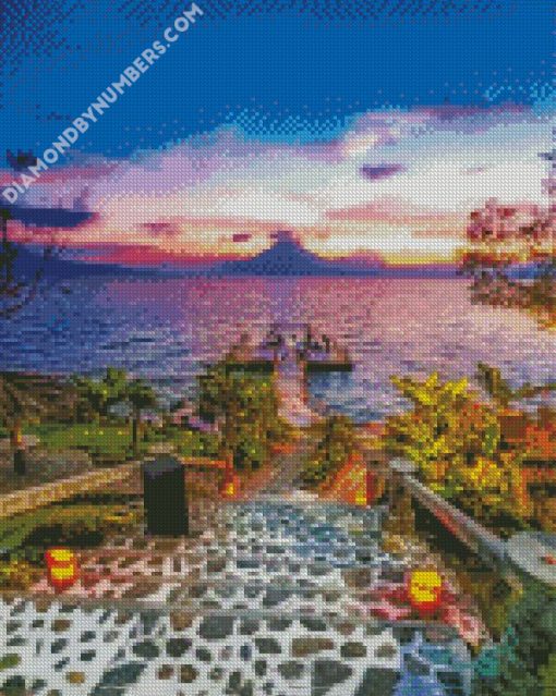 guatemala sunset diamond painting