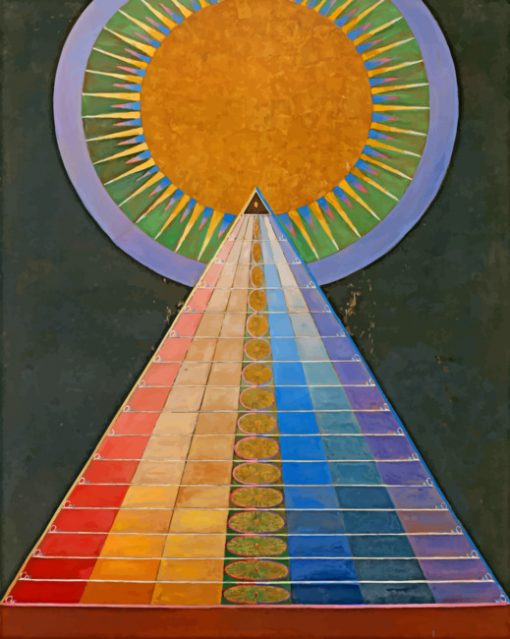 Hilma Af Klint Altarpiece paint by numbers