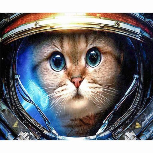 Astronaut Cat paint by numbers