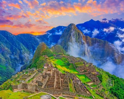 Machu Picchu Landscape Paint by numbers