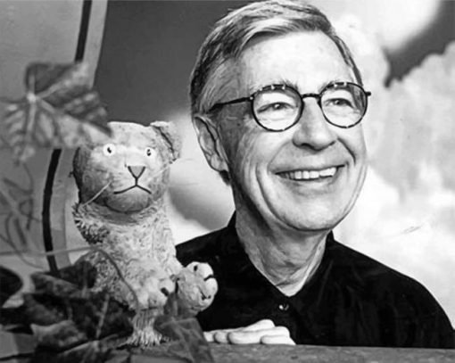Monochrome Fred Rogers Paint by numbers