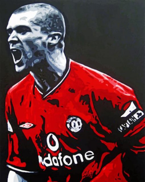 Roy Keane Manchester United paint by numbers