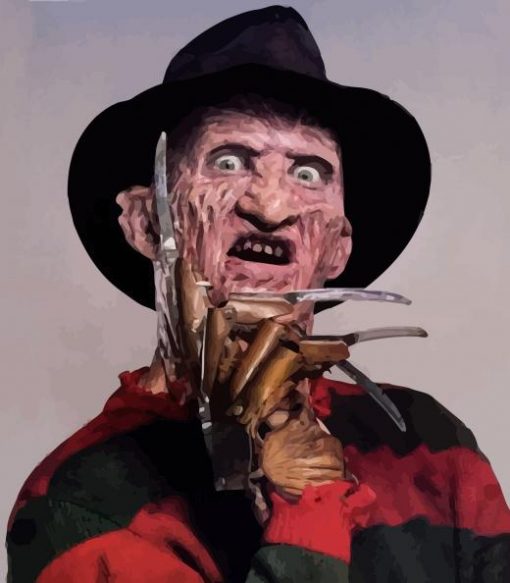 Scary Freddy Krueger paint by numbers