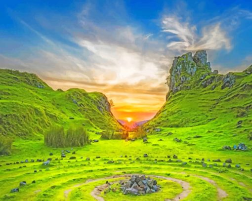 Scotland Landscape Paint by numbers