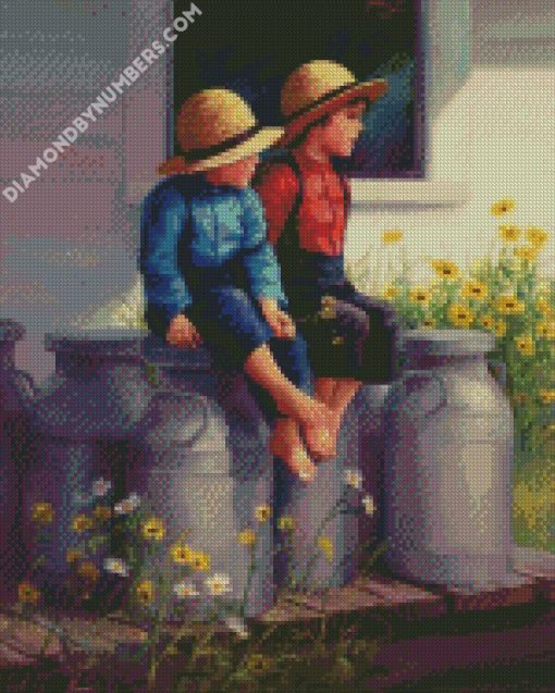 siblings diamond paintings