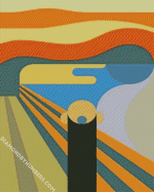 the scream pop art diamond painting
