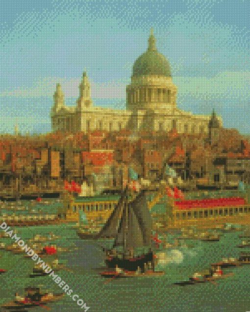 Canaletto The Thames from Somerset House diamond painting