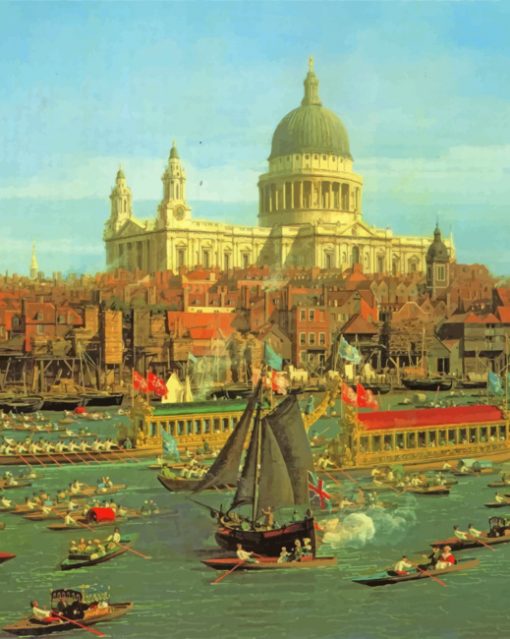 Canaletto-The-Thames-from-Somerset-House-paint-by-number