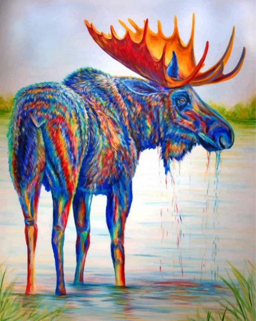 Colorful-Moose-Art-paint-by-number