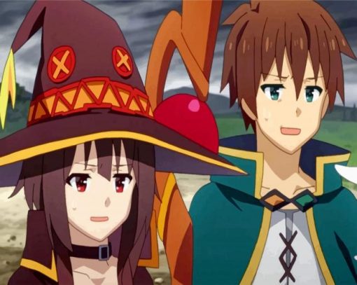Megumin-and-Kazuma-konosuba-paint-by-numbers