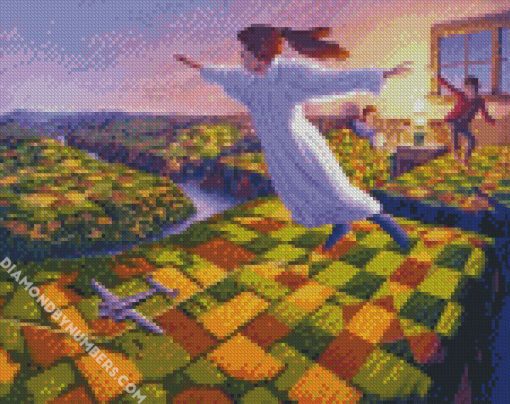 Wendy Darling and her brothers rob gonsalves diamond painting