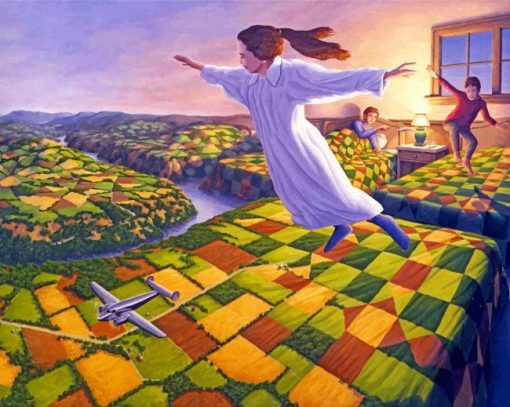 Wendy-Darling-and-her-brothers-rob-gonsalves-paint-by-number