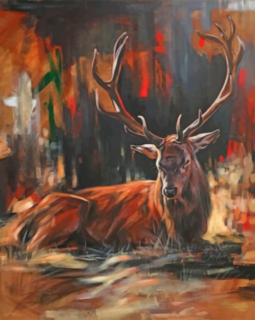 abstract-deer-animal-paint-by-number