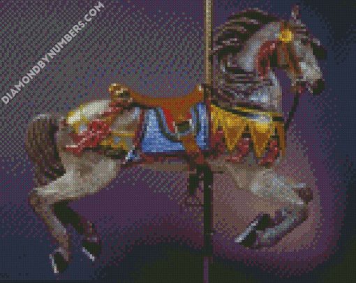 aesthetic carousel diamond painting