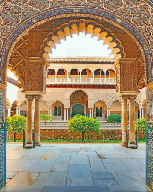 alcázar-of-seville-paint-by-number