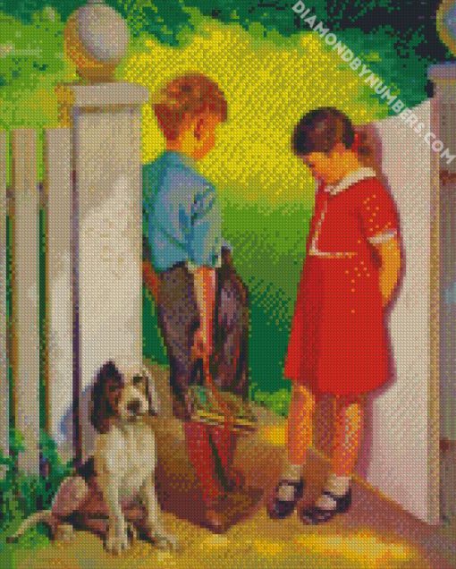 classmates in love diamond painting