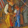 cowboy and his grandfather diamond painting