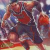 darius playing basketball diamond painting