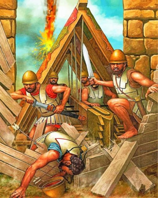 greeks-batle-scene-paint-by-number