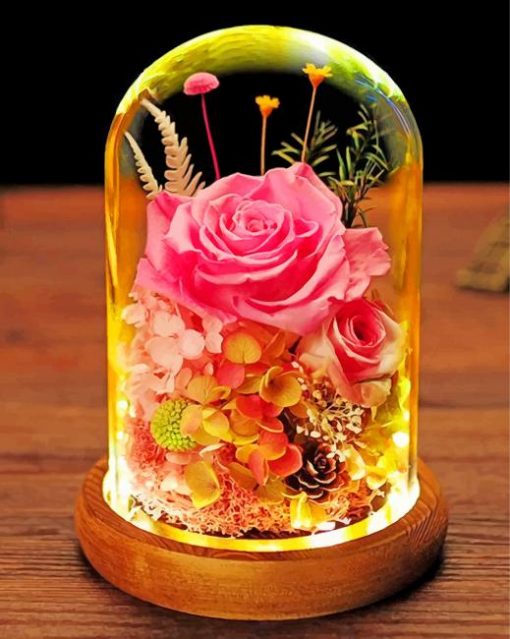 pink-glass-bottles-paint-by-number