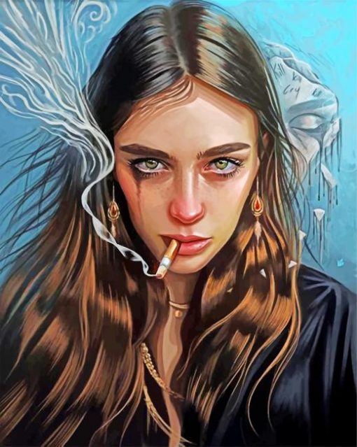 sad-girl-smoking-cigarette-paint-by-number