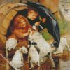 siblings playing with dogs arthur j elsley diamond paintings