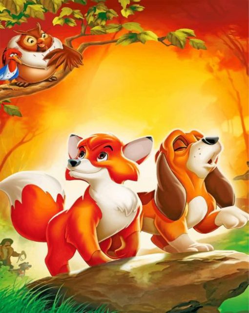 the-fox-an-dthe-hound-paint-by-numbers
