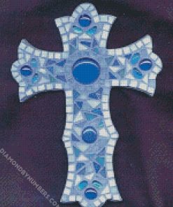 aesthetic Blue Cross diamond painti