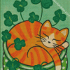 Cat And Shamrock paint by numbers
