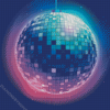 Aesthetic Disco Ball paint by numbers