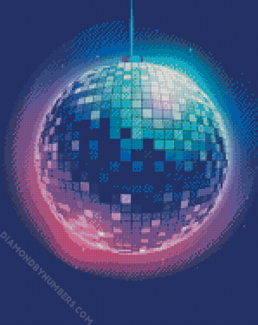 Aesthetic Disco Ball paint by numbers