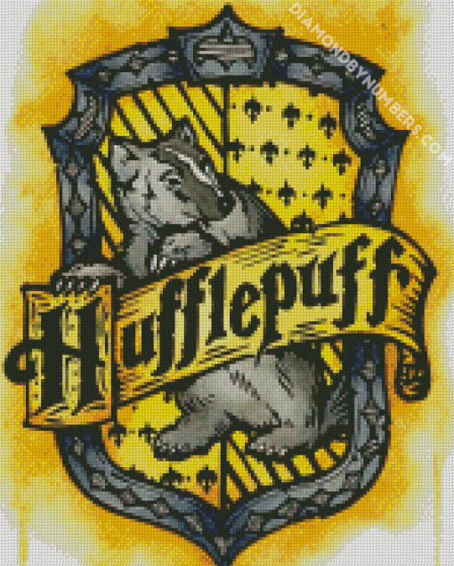 Aesthetic Hufflepuff paint by numbers