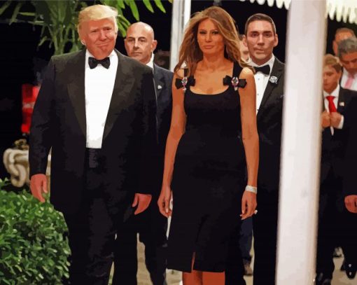 Aesthetic Donald and Milano Trump diamond painting
