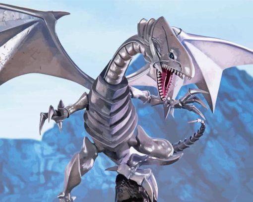 Blue Eyes White Dragon Paint By Number