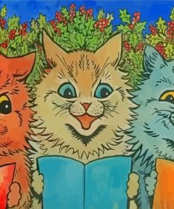 Carol Singing Cats By Louis Wain Diamond by numbers