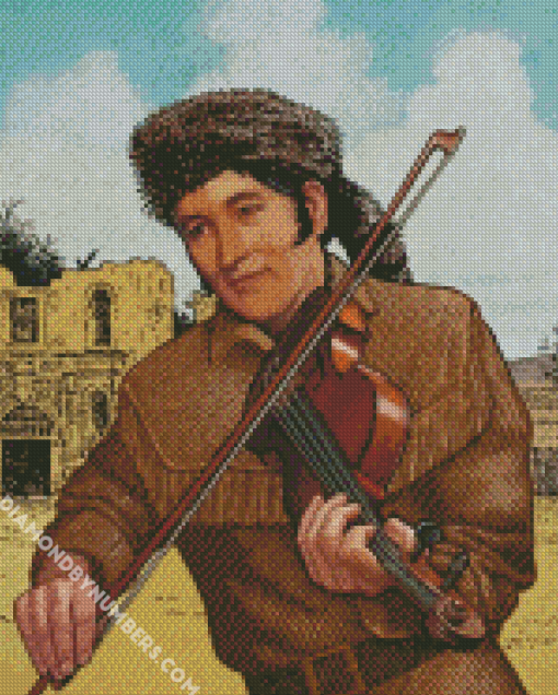 Davy Crockett Playing Music Diamond by numbers