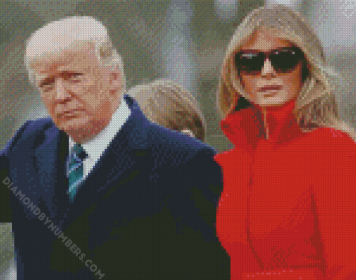 Donald and Milano Trump diamond painting