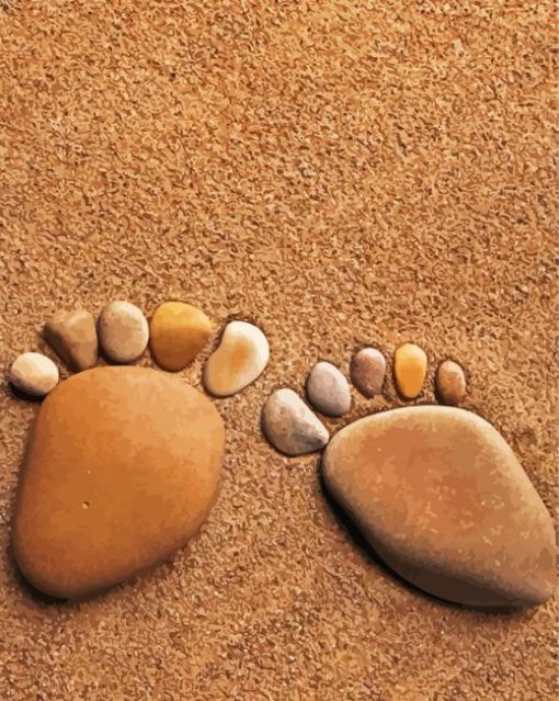 Footprint In The Sand diamond paint by numbers
