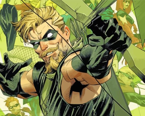 Aesthetic Green Arrow diamond painting