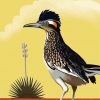 Illustration Roadrunner Bird Diamond by numbers