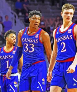Kansas Jayhawks Mens Basketball Diamond by numbers