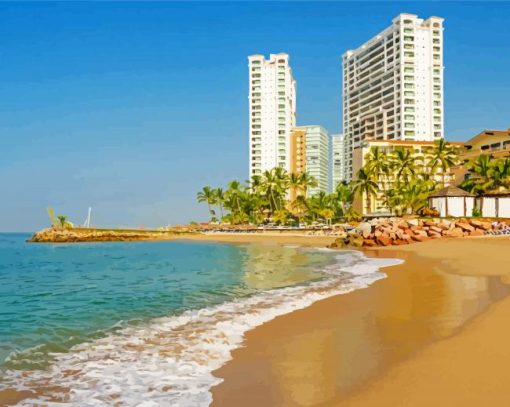 Las Glorias Beach Jalisco Diamond by numbers