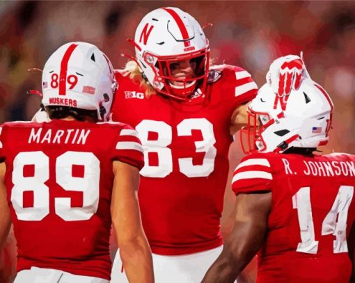 Nebraska Football paint by numbers