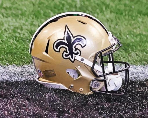 New Orleans Saints Helmet Diamond by numbers