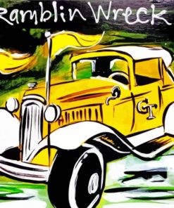 Ramblin Wreck Art Paint By Number