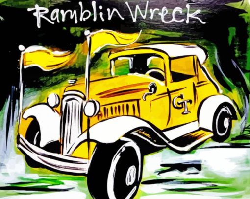 Ramblin Wreck Art Paint By Number