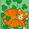 Cat And Shamrock paint by numbers