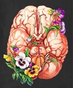 Floral Brain diamond paint by numbers