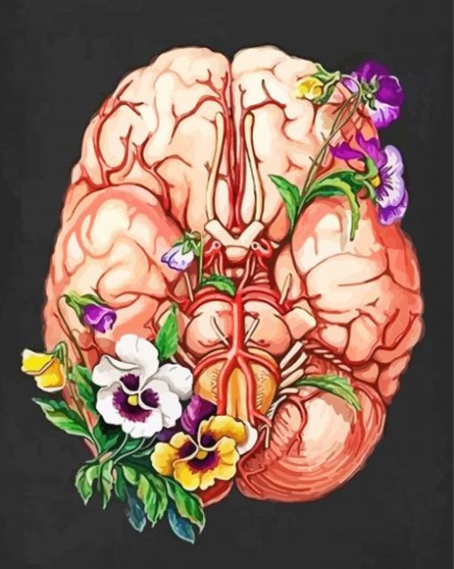 Floral Brain diamond paint by numbers