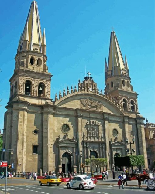 Gudalajara Catherdal Jalisco Diamond by numbers